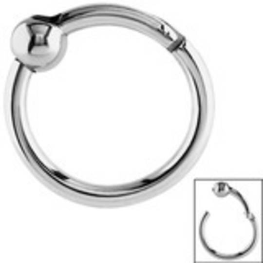 14g Hinged Segment ring with Ball 10mm